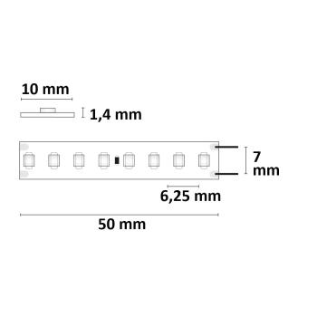 Preview: LED HEQ930 Flexband High Bright, 24V DC, 12W, IP20, 3000K, 150 lm/W, 5m Rolle, 160 LED/m