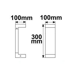 Preview: LED Wegeleuchte Poller-1, 30cm, 7W, sandschwarz, warmweiß