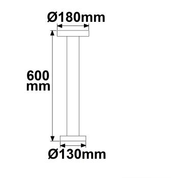 Preview: LED Wegeleuchte Poller-3, 60cm, 12W, sandschwarz, warmweiß