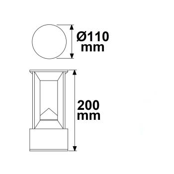 Preview: LED Leuchte Poller-4, 9W, sandschwarz, warmweiß