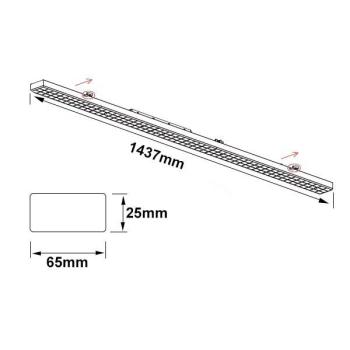 Preview: FastFix LED Linearsystem IP54 Modul 1,5m 25-75W, 4000K, 60°