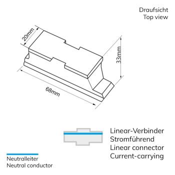 Preview: 3-Phasen S1 Linear-Verbinder stromführend, schwarz