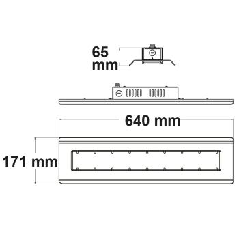 Preview: LED Hallenleuchte Linear SK 100W, 60°, IK10, IP65, 1-10V dimmbar, neutralweiß