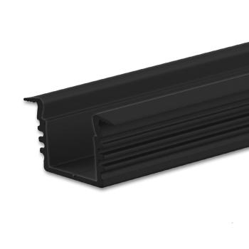 LED Einbauprofil DIVE12 Aluminium schwarz, 200cm