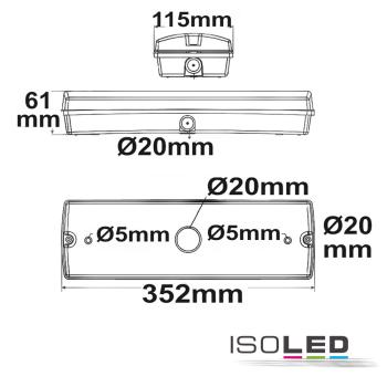 Preview: LED Notlicht/Fluchtwegleuchte UNI4 Autotest 4W, IP65, X0AEFG180