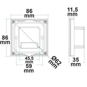 Preview: Sys-Pro 1 Zone Touch/Funk-Dimmer 230V weiß, 360VA, Phasenan-/Abschnitt wählbar