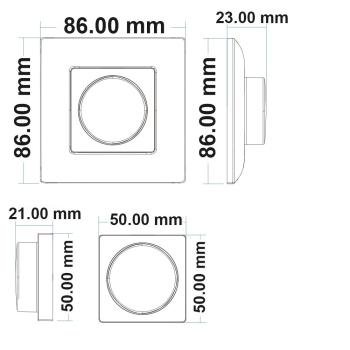 Preview: Sys-Pro Single Color 1 Zone Aufbau-Drehknopf-Fernbedienung mit Batterie
