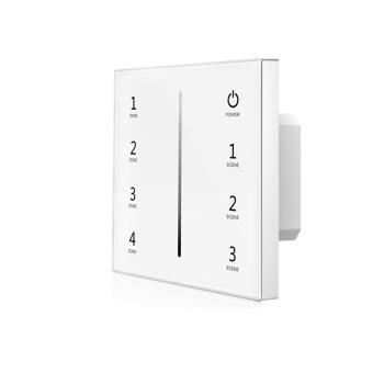 Sys-Pro 4 Zonen Einbau-Touch-Funk-Bedienung 4x0-10V Output,weiß, 100-240V