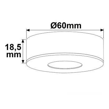 Preview: LED Ein- und Unterbauleuchte MiniAMP weiß, 3W, 24V DC, warmweiß, dimmbar