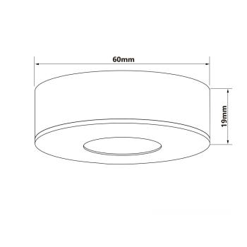 Preview: LED Ein- und Unterbauleuchte MiniAMP schwarz, 3W, 24V DC, warmweiß, dimmbar