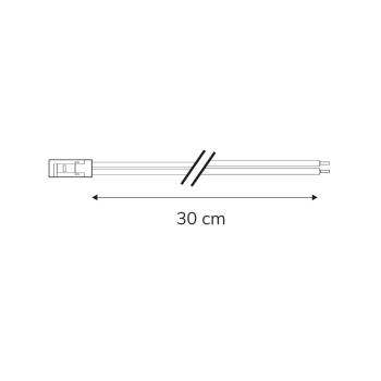Preview: MiniAMP Anschlussstecker male, 30cm, 2-polig, weiß, max. 3A