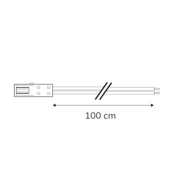 Preview: MiniAMP Anschlussbuchse female, 100cm, 2-polig, weiß, max. 3A