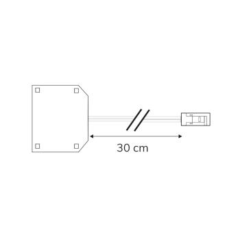 Preview: MiniAMP 4-fach Verteiler (1 male-Stecker an 4 female-Buchsen), 30cm, 2-polig, weiß, max. 3,5A