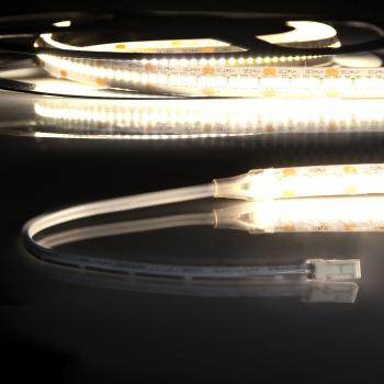 LED CRI930 MiniAMP Flexband, 24V DC, 6W, IP20, 3000K, 120cm, beids. 30cm Kabel + maleAMP, 300 LED/m