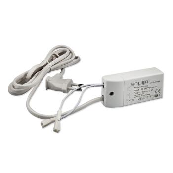 LED Trafo MiniAMP 12V/DC, 0-30W, 200cm Kabel mit Flachstecker, sekundär 2 female Buchsen