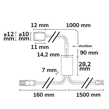 Preview: MiniAMP Wisch-SENSOR Einbau, 12-24V DC, 5A