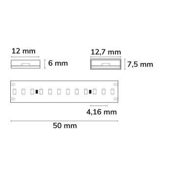 Preview: LED AQUA CRI9G Linear 48V Flexband, 8W, IP68, grün, 5m Rolle, 240 LED/m