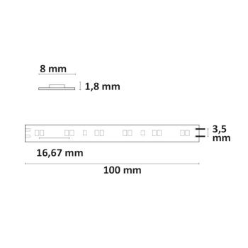 Preview: LED CRI919/940 MiniAMP CCT Flexband, 24V DC, 10W, IP20, 500cm, 2 polig, Kabel mit Stecker, 126 LED/m