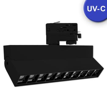 3-Phasen Schienenstrahler UV-C 270nm, 10W, 50°, schwarz matt