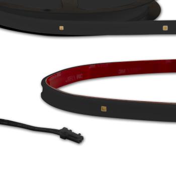 LED UV-C MiniAMP Flexband 270nm, 12V DC, 6W, IP54, 58cm, schwarz, eins. Kabel + maleAMP, 24 LED/m