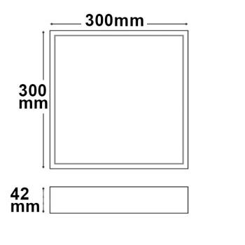 Preview: LED Deckenleuchte PRO weiß, 30W, eckig, 300x300mm, ColorSwitch 2700|3000|4000K, dimmbar