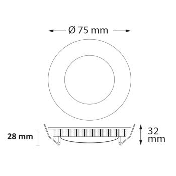Preview: LED Einbauleuchte LUNA MiniAMP 4W, indirektes Licht, 24V DC, weiß, 4000K, dimmbar