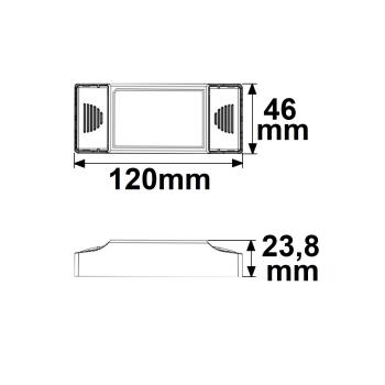 Preview: LED Konstantstrom Trafo 100/180/270/350/440mA, 10W, Push/1-10V/DALI dimmbar