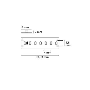 Preview: LED CRI930 Linear8 Flexband, 24V DC, 8W, IP20, 3000K, 5m Rolle, 210 LED/m