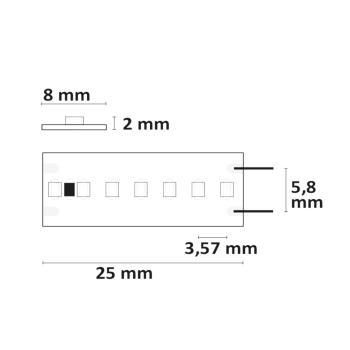 Preview: LED CRI930 Linear8 Flexband, 24V DC, 15W, IP20, 3000K, 5m Rolle, 280 LED/m