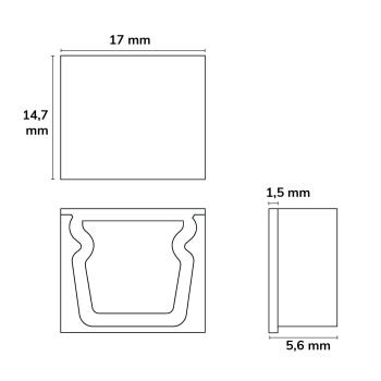 Preview: Endkappe EC77 für Profil PURE12 S, 1 STK