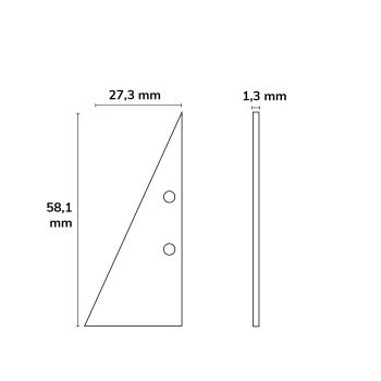 Preview: Endkappe EC91 Aluminium eloxiert für Profil HIDE TRIANGLE inkl. Schrauben