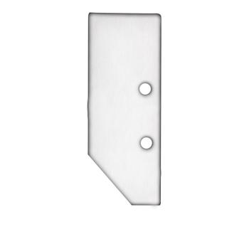 Endkappe EC92 Aluminium weiß RAL 9003 für Profil HIDE ASYNC inkl. Schrauben