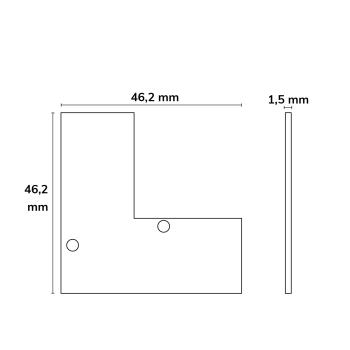 Preview: Endkappe EC93 Aluminium weiß RAL 9003 für Profil HIDE ANGLE inkl. Schrauben