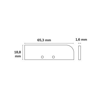Preview: Endkappe EC94 Aluminium weiß RAL 9003 für Profil HIDE BOTTOM inkl. Schrauben