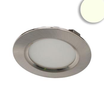 LED Möbeleinbaustrahler MiniAMP silber, 3W, 120°, 24V DC weißdynamisch, dimmbar