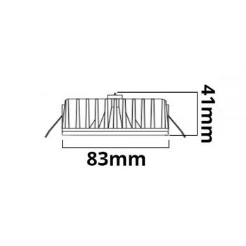 Preview: LED Einbaustrahler Sys-90 MiniAMP, 10W, 24V DC 3000K, CRI92, dimmbar (exkl. Cover)