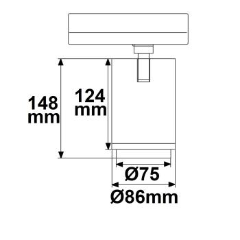 Preview: 3-Phasen Schienenstrahler Vollspektrum fokussierbar, 42W, 20°-70°, weiß matt, 4000K