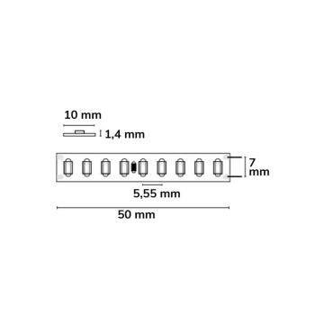 Preview: LED HEQ927 Flexband High Bright, 24V DC, 12W, IP20, 2700K, 140 lm/W, 5m Rolle, 160 LED/m