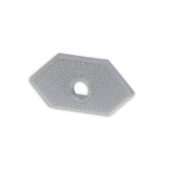 Endkappe E205 für LED Fliesenprofil Ausseneck, mit Kabeldurchführung, 1STK