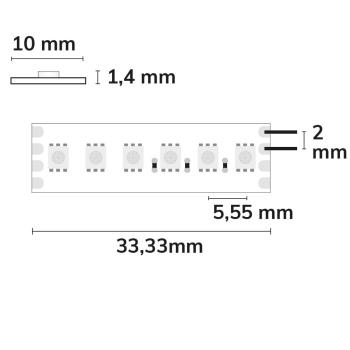Preview: LED RGB Linear10 Flexband, 24V DC, 12W, IP20, 5m Rolle, 180 LED/m