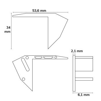 Preview: Endkappe EC83 Kunststoff für Profil STAIRS13, 2 STK