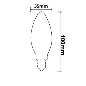 Preview: E14 Vintage Line LED Candlebulb, Amber, 3W, 2200K
