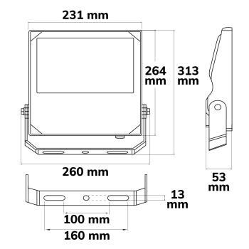Preview: LED Fluter HEQ 100W, 110°, 5700K, IP66