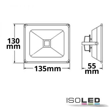 Preview: LED Fluter Pad 30W, weiß, 3000K 100cm Kabel