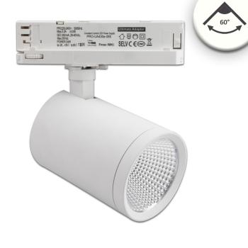 3-Phasen Schienenstrahler, 35W, 60°, weiß matt, 4000K, CRI90