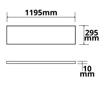Preview: LED Panel HCL Line 1200, 24V DC, RGB+W, 57W, ohne VG