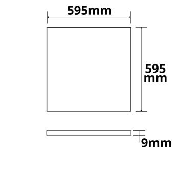 Preview: LED Panel HCL Line 600, UGR<19 4H/8H, CRI90, 42W, weißdynamisch, DALI DT8
