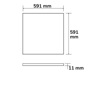 Preview: LED Panel Frame 600, 40W, warmweiß, Push/DALI dimmbar