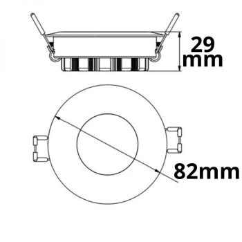 Preview: LED Einbaustrahler PC68 IP44, brushed, 5W, 38°, neutralweiß, 3 Stufen dimmbar, korrosionsbeständig