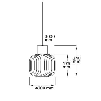 Preview: Pendelleuchte, white Glas, rund, E27, 50-300cm, exkl. Leuchtmittel, exkl. Baldachin
